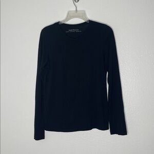 ANOTHER TOMORROW Crew Neck Long Sleeve Organic Cotton T Shirt Size Small